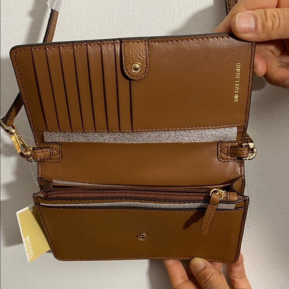 Michael Kors Tan Leather Crossbody Bag - Picture 12 of 12